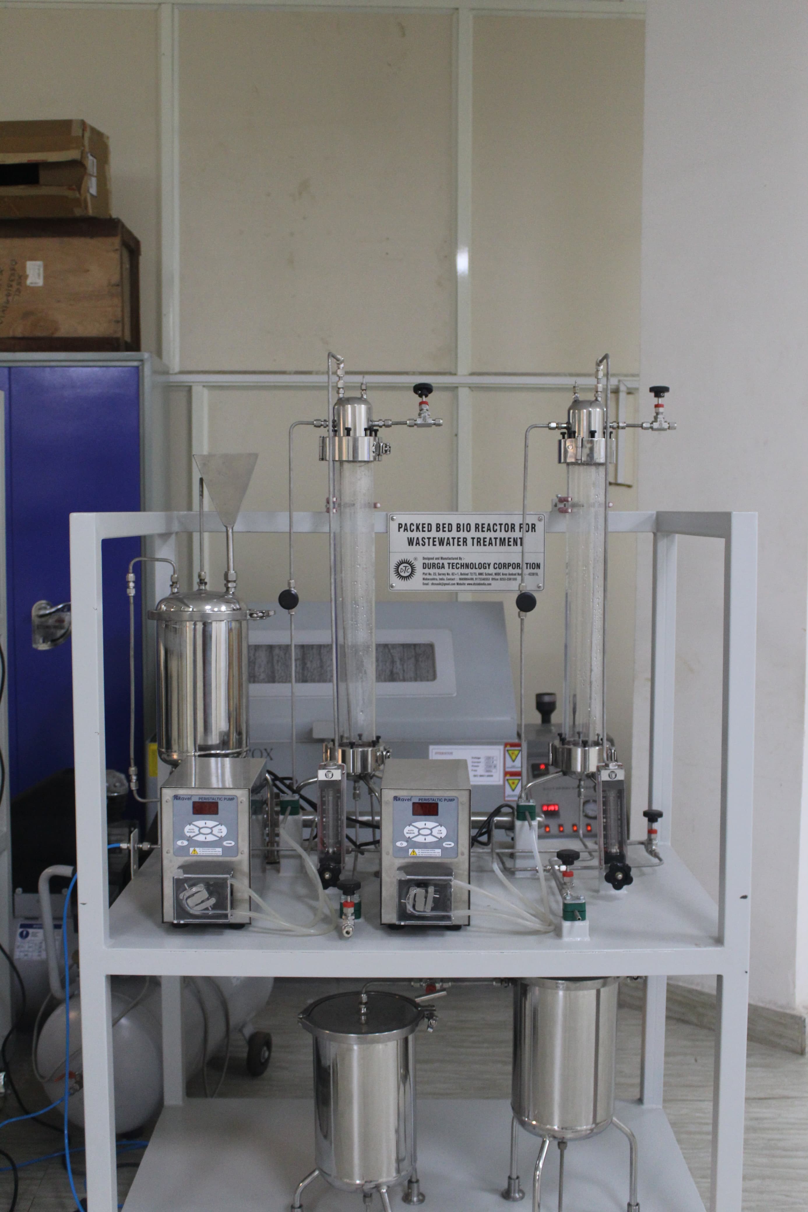 Packed Bed Bioreactor for wastewater treatment research